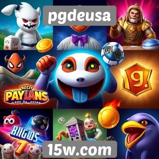 Diversidade de jogos disponíveis na plataforma pgdeusa